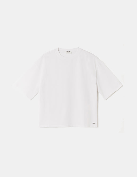 Tally Weijl white oversized basic T-shirt, front view