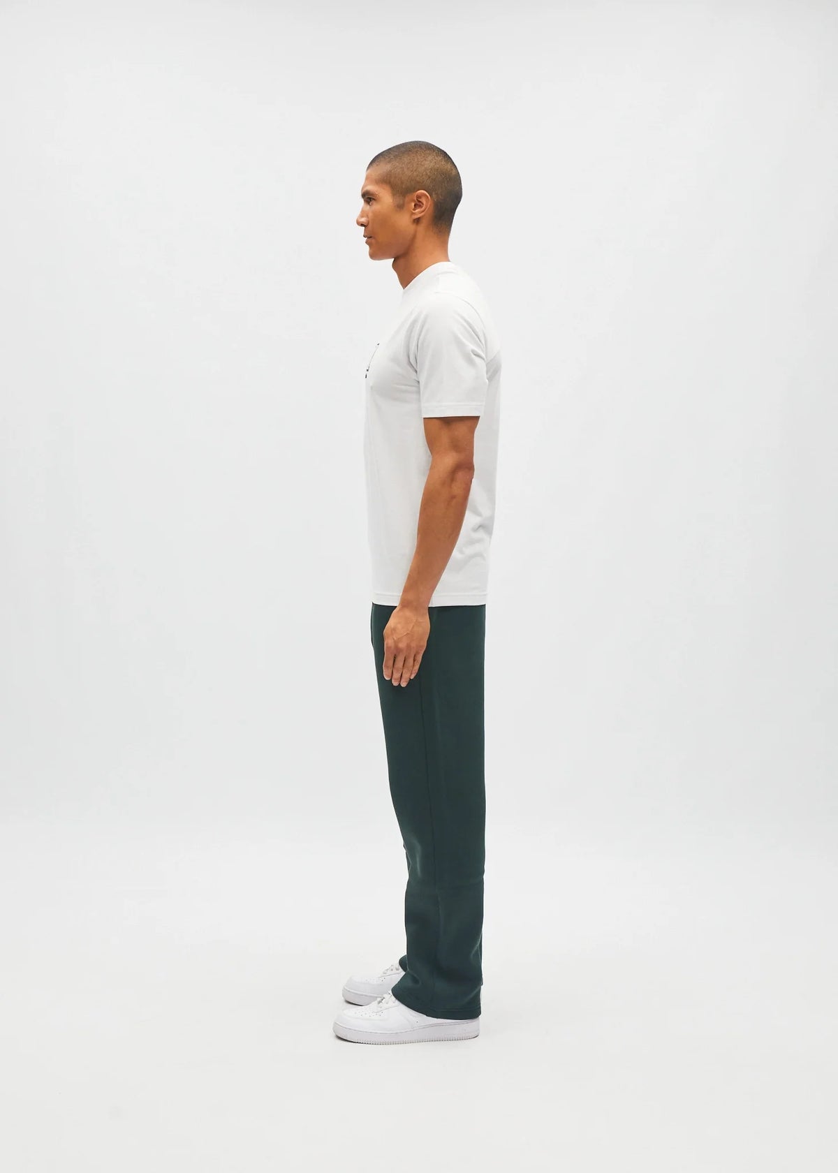 Diesel Walter Tee Wimbedon white t-shirt shown from a side model view