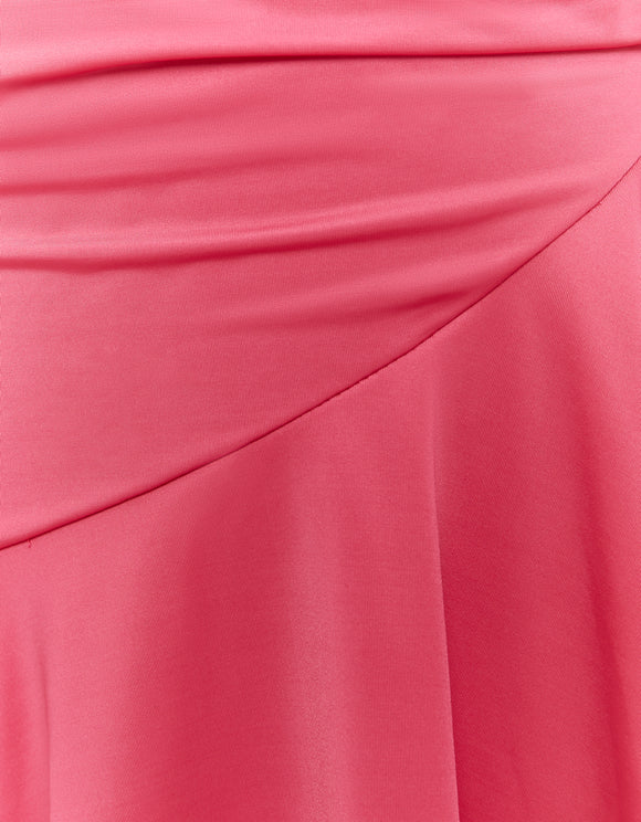 Tally Weijl pink mini dress fabric detail with ruched seam