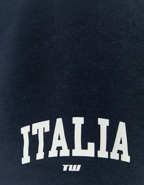 Tally Weijl blue printed shorts Italia logo detail