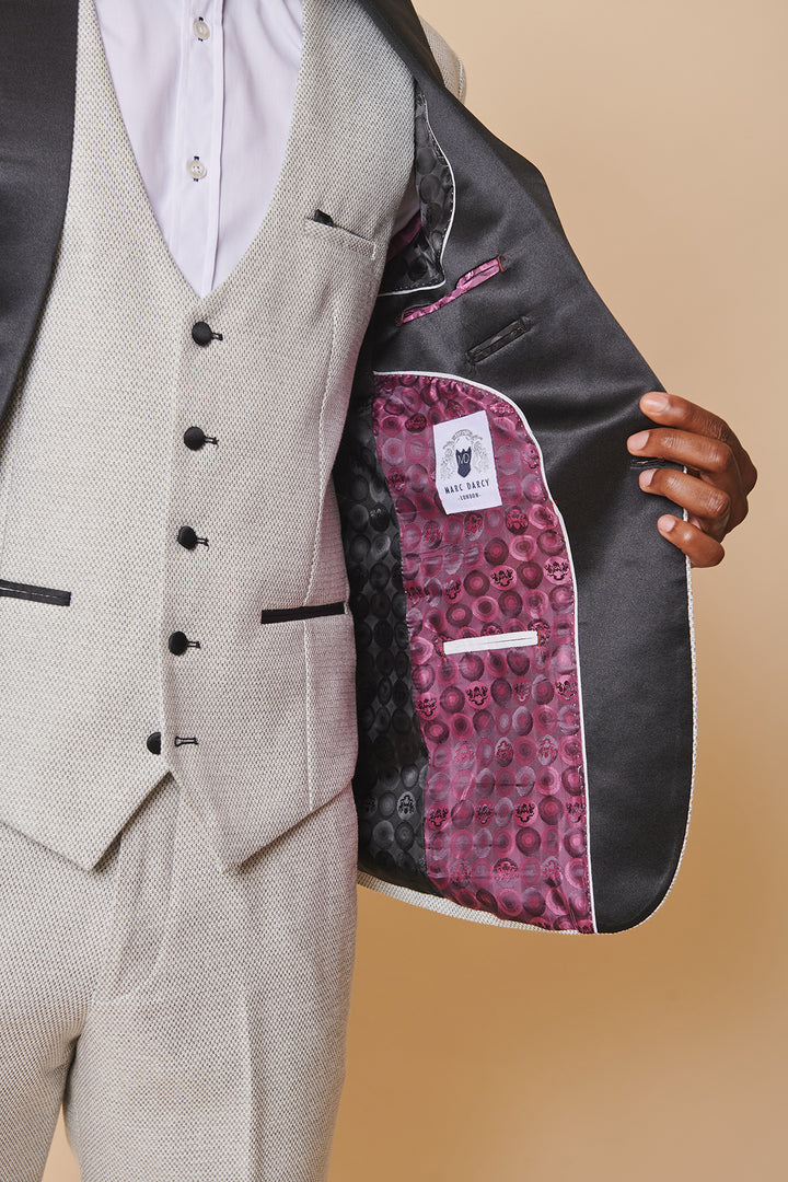 Spencer Stone Tuxedo Lapel Blazer-Inside lining view