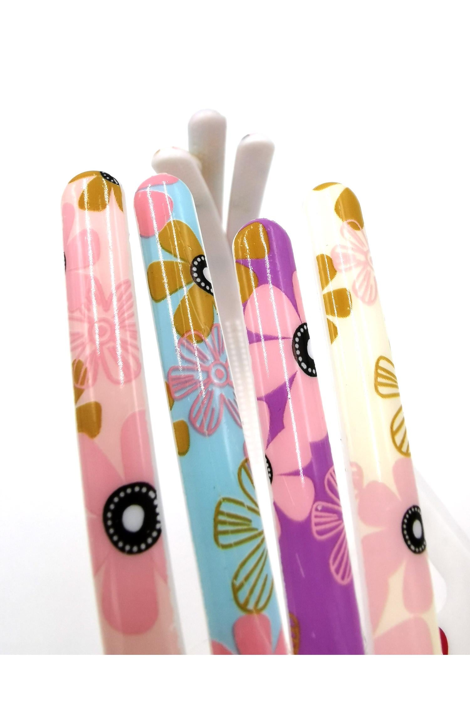 Girl's Flower Pattern Hairband-Close Up View