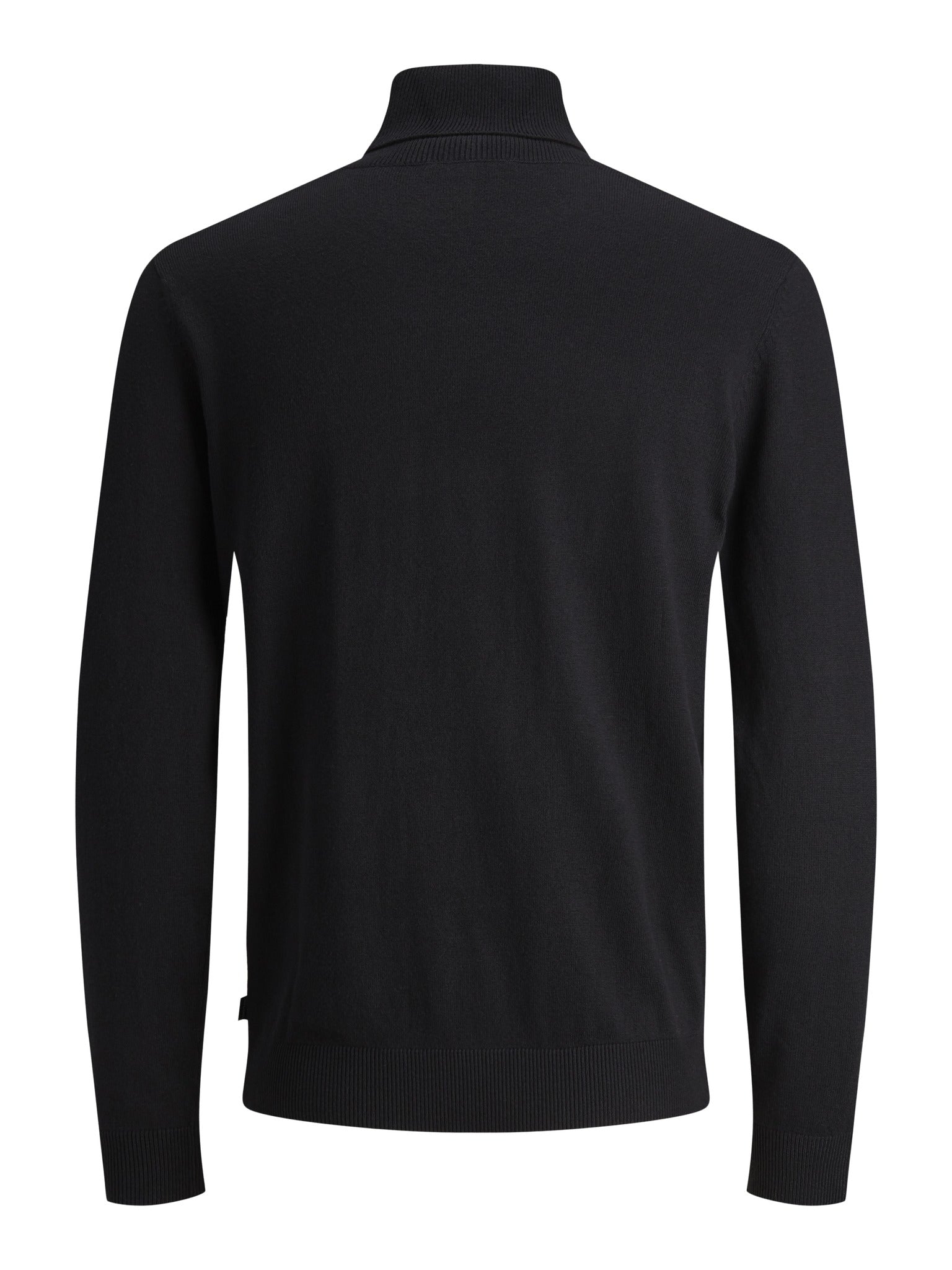 JACK & JONES Emil Knit Roll Neck Jumper in Black full length model view