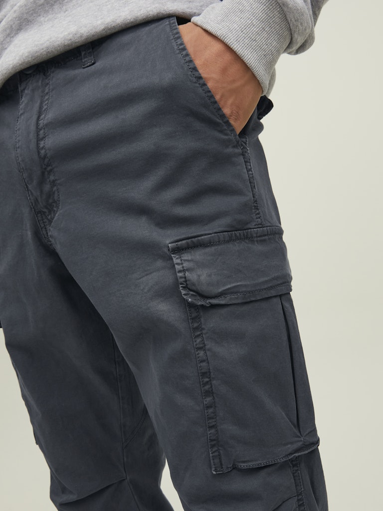 JACK & JONES Jpstace Jjtucker Cargo Ama Noos-Asphalt cargo pocket detail front view