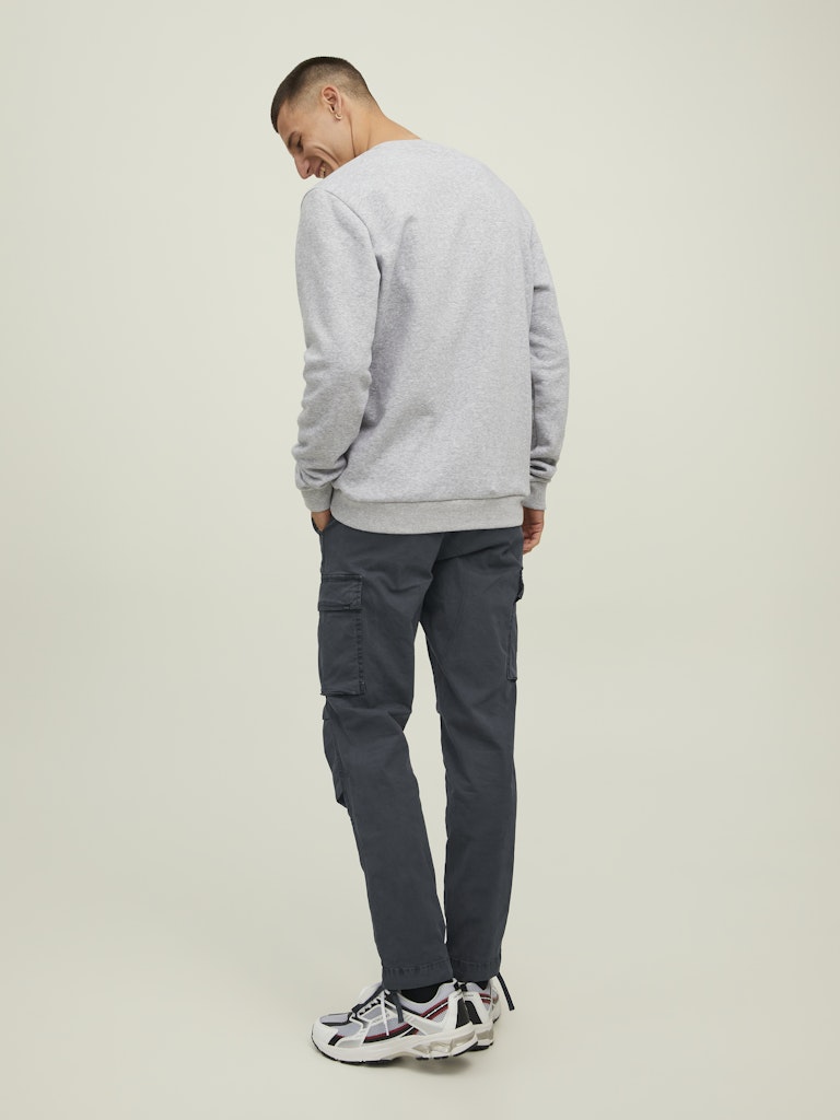 JACK & JONES JPSTACE Tucker Cargo Trousers in Asphalt back model view