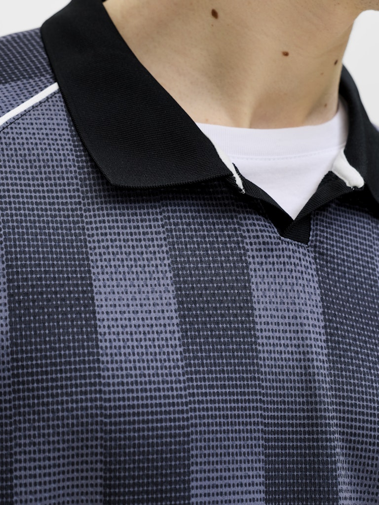 JACK JONES CORE Breeze Football Aop Mesh Tee-Black BLACK flat front view