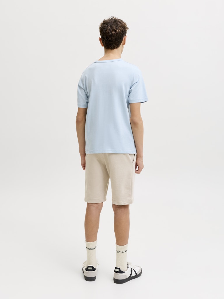 Jack Jones Youths Alliance Junior Boys Tee-Celestial Blue Celestial Blue model front view