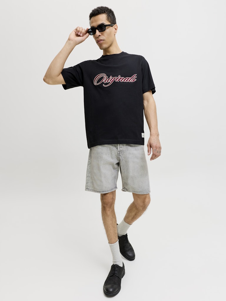 JACK & JONES Tony Originals Grey Denim Shorts Grey Denim detail view