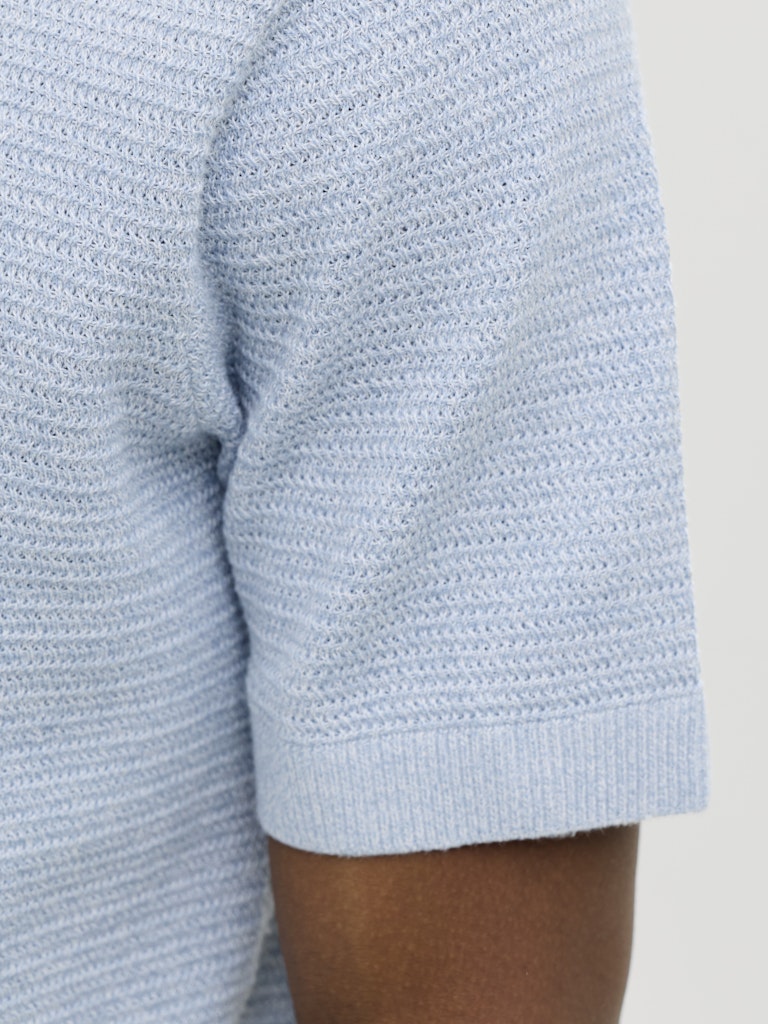 JACK JONES PREMIUM Riley Knit Short Sleeve Polo-Ashley Blue Ashley Blue alternate view