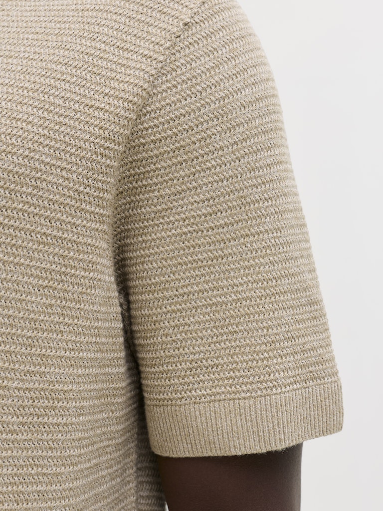 JACK JONES PREMIUM Riley Knit Short Sleeve Polo-Lemon Pepper Lemon Pepper alternate view