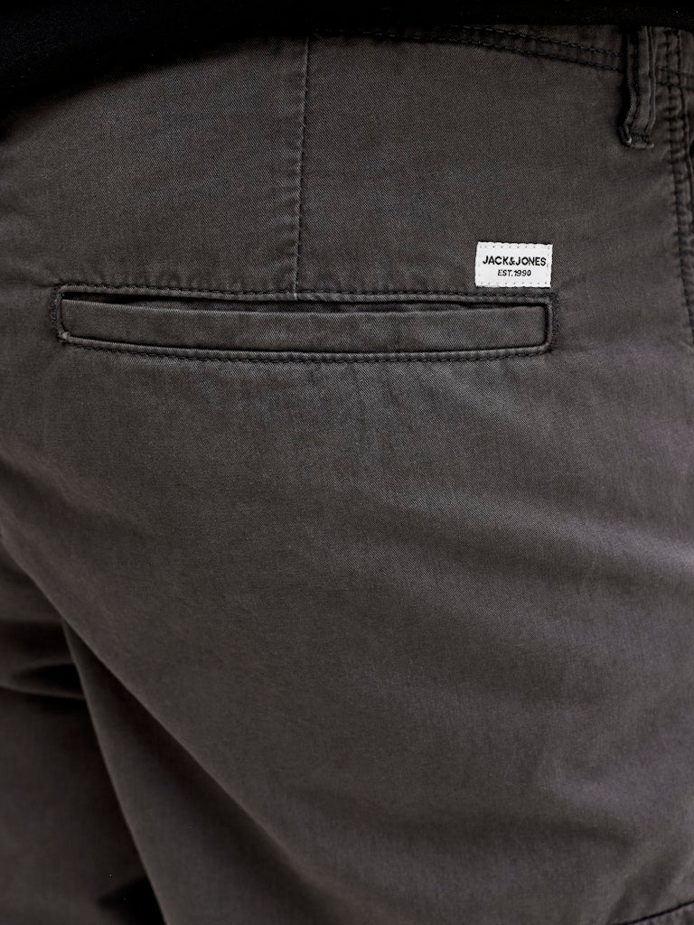 JACK & JONES Cole Matty Mid Cargo Short -Asphalt ASPHALT flat front view