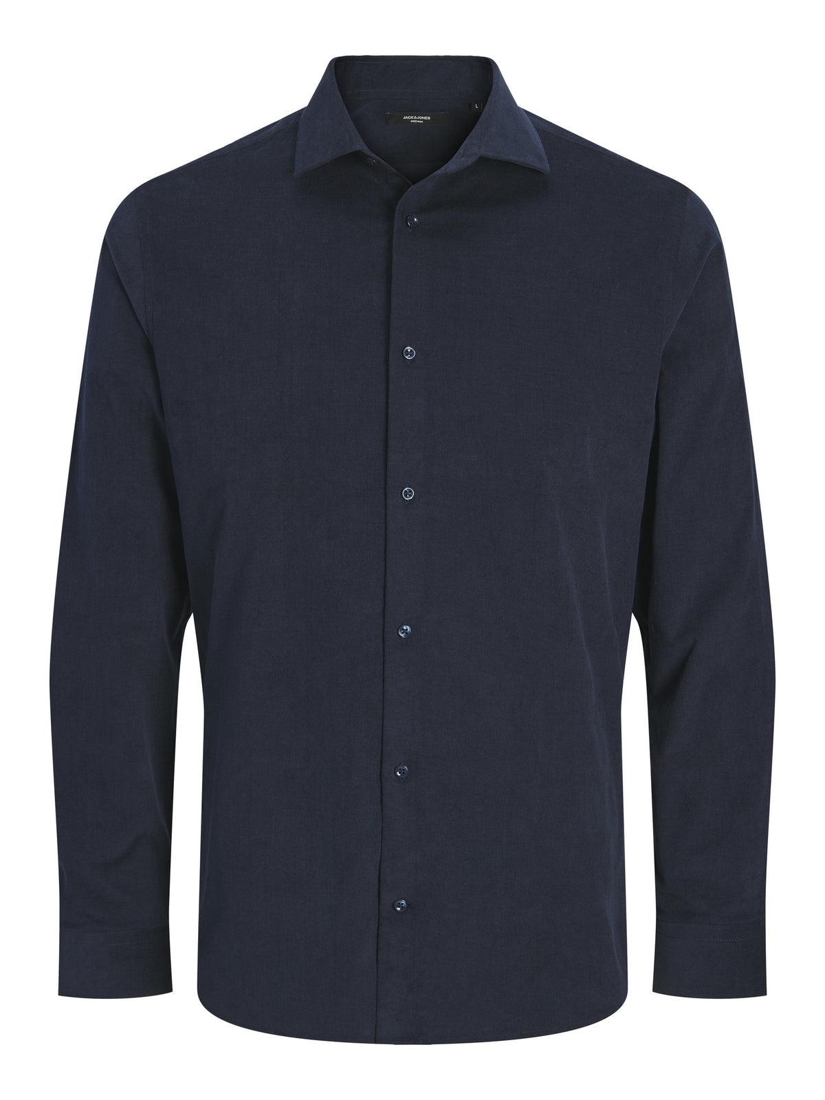 JACK & JONES Parker Corduroy Long Sleeve Shirt in Night Sky front view