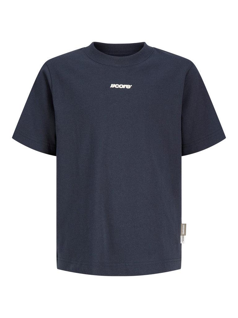 Jack Jones Youths Club Back Script Crew Neck Tee Junior - Outer Space in Outer Space JJ front view