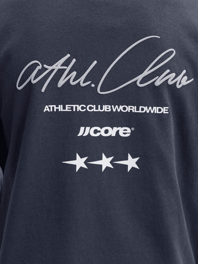Jack Jones Youths Club Back Script Crew Neck Tee Junior - Outer Space in Outer Space JJ logo print detail