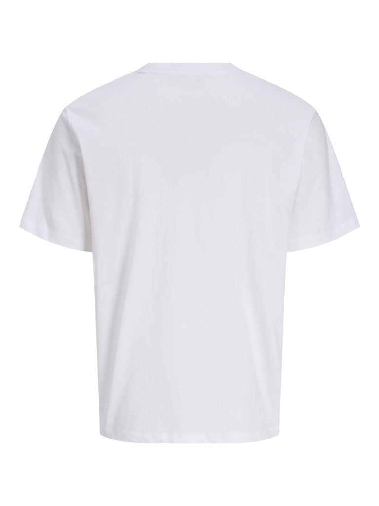 Jack Jones Youths Frederiksberg Monogram Tee Cn Junior in Bright White back view