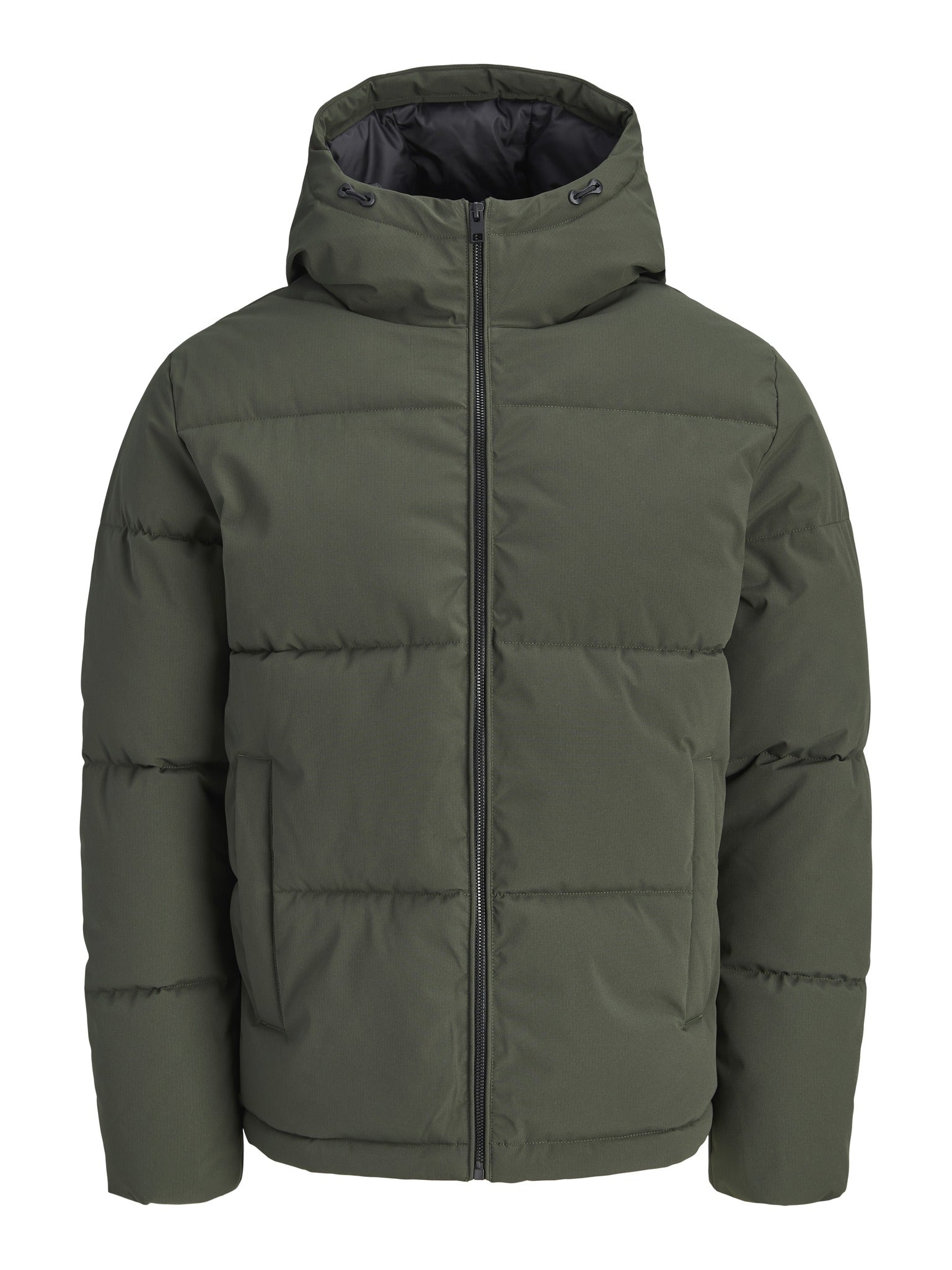 JACK & JONES Galaxy Puffer Jacket in Rosin front view