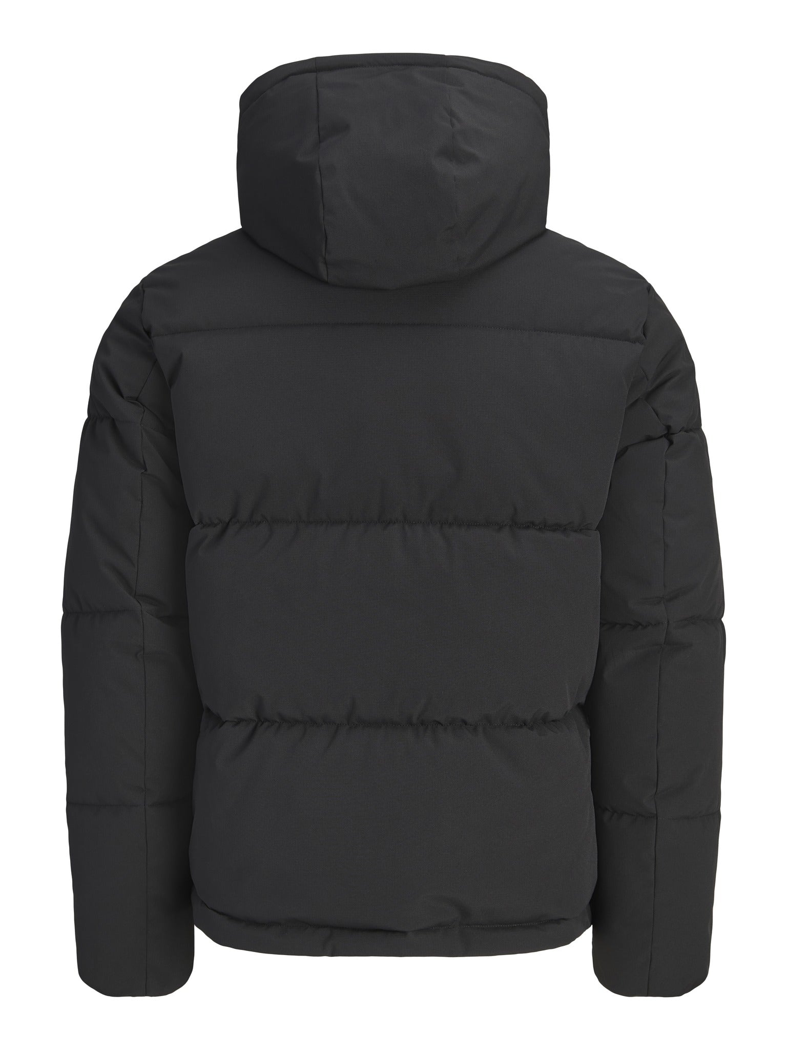 JACK & JONES Galaxy Puffer Jacket in Black back view
