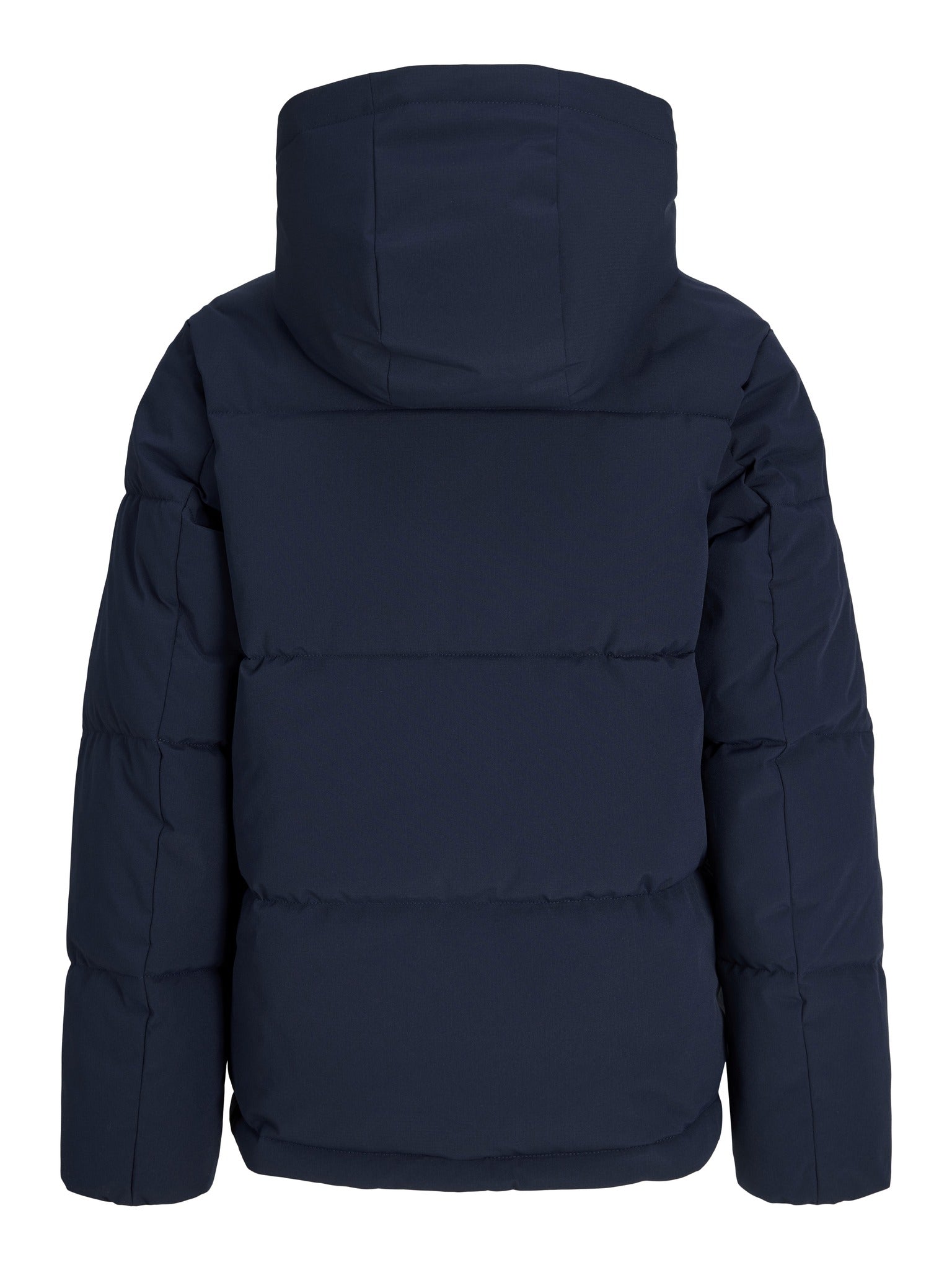 Back product view of the Jack Jones Junior Galaxy Boys Puffer Jacket in Sky Captain