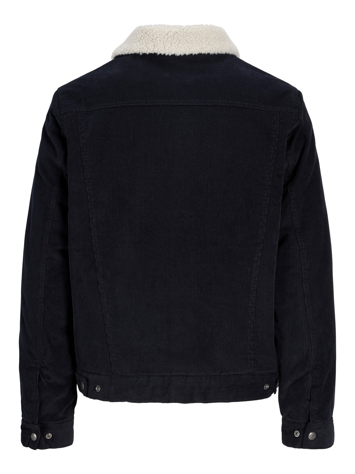 JACK & JONES Connor Corduroy Trucker Jacket in Dark Navy back view