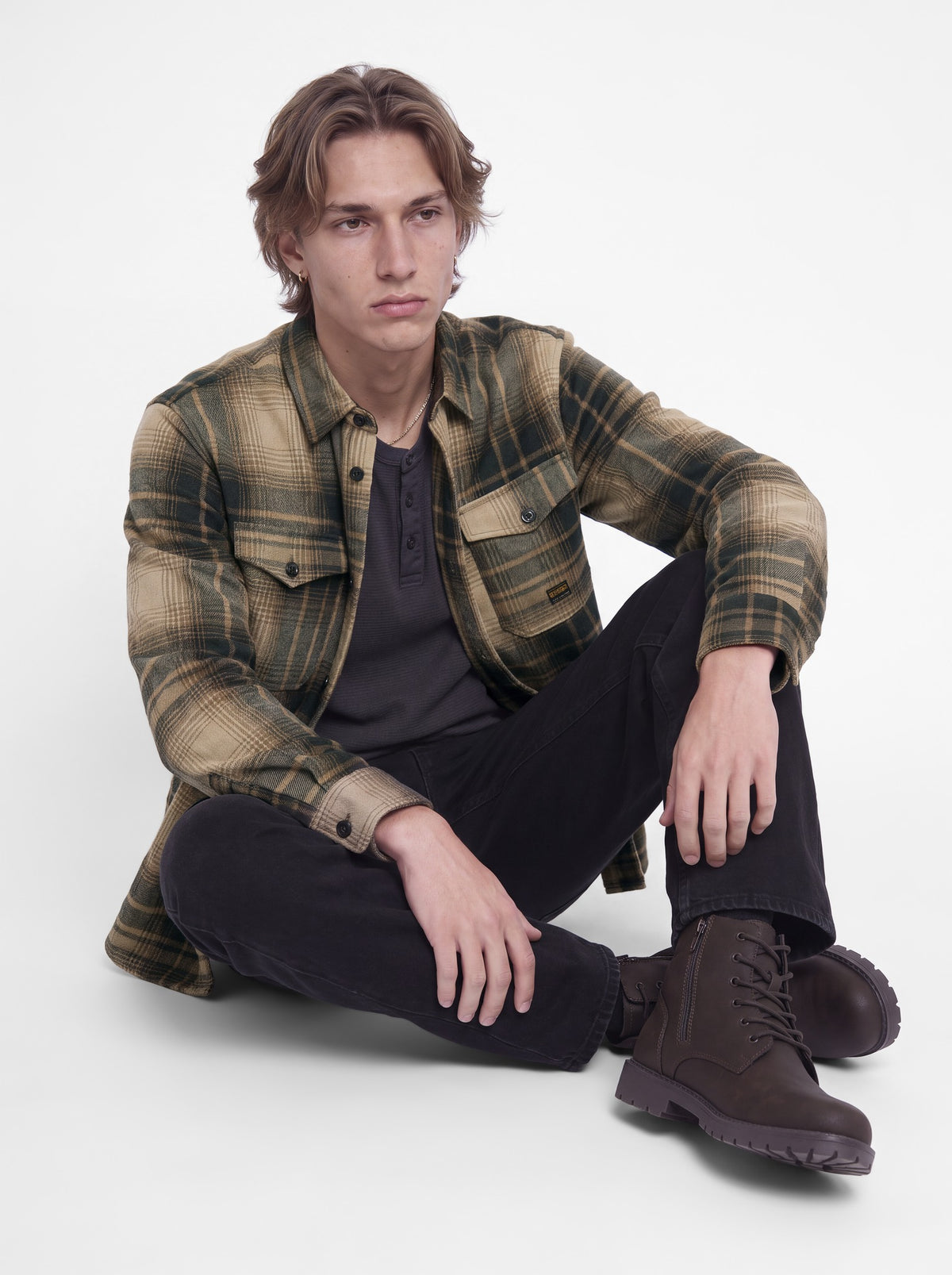 Jack & Jones Fade Jacket in Plaza Taupe Check