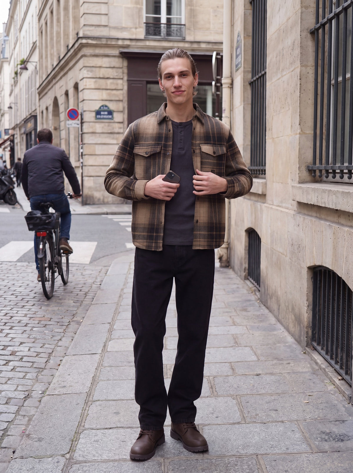Jack & Jones Fade Jacket in Plaza Taupe Check (image 2)