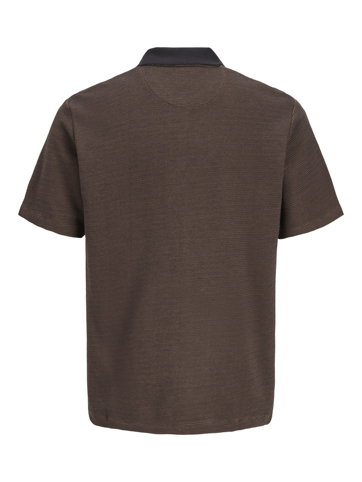 JACK & JONES Theo Polo in Chocolate Martini back view