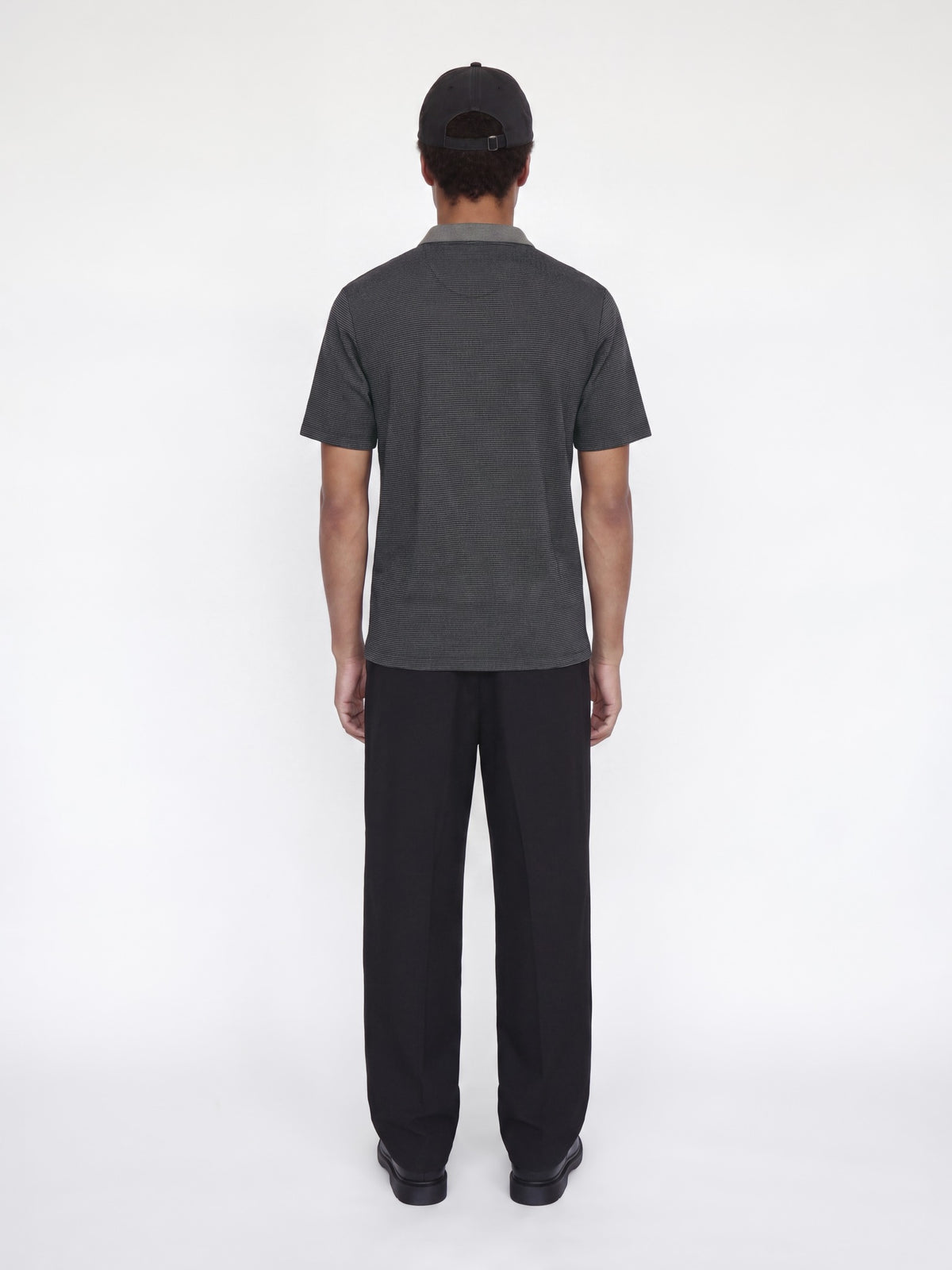 JACK & JONES Theo Polo in Black angled view