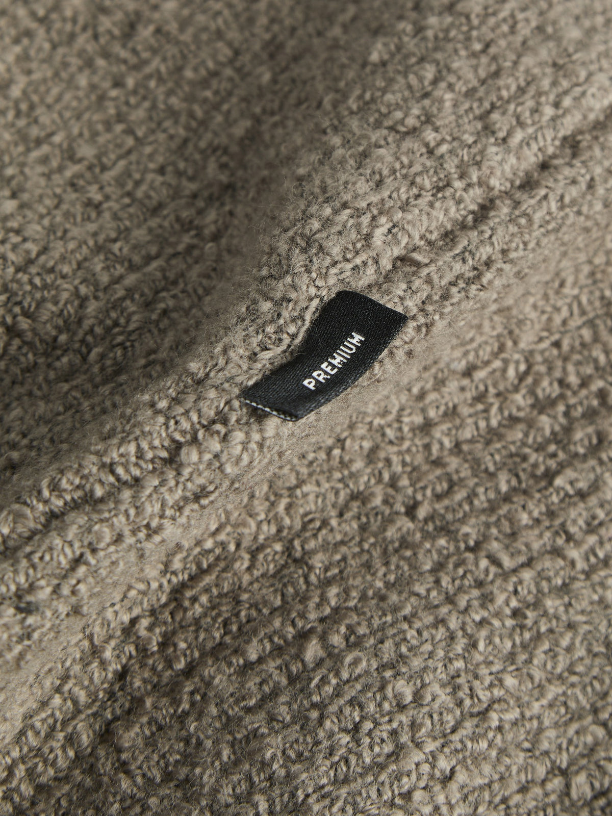 JACK & JONES Wesley Knit Mock Neck in Smokey Olive knit texture detail