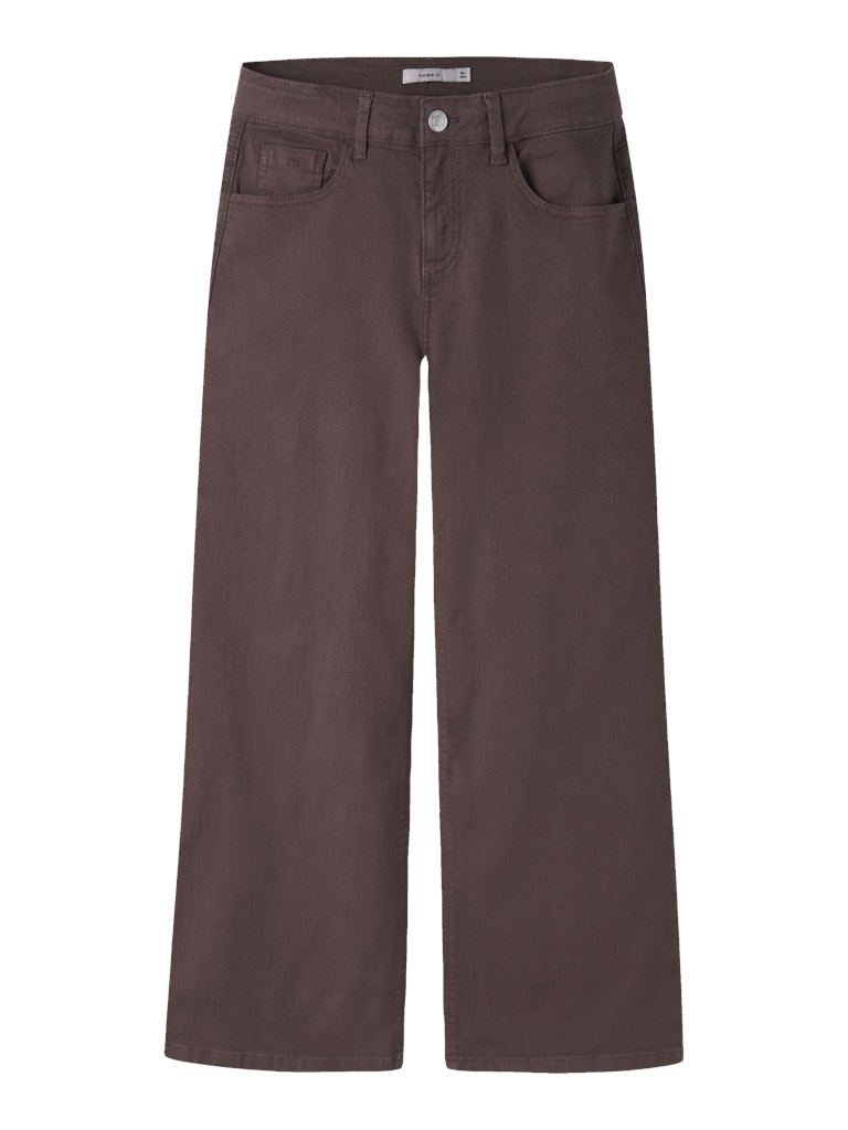 NAME IT Rose Wide Twi Pant 1115 - tp in French Roast flat front view