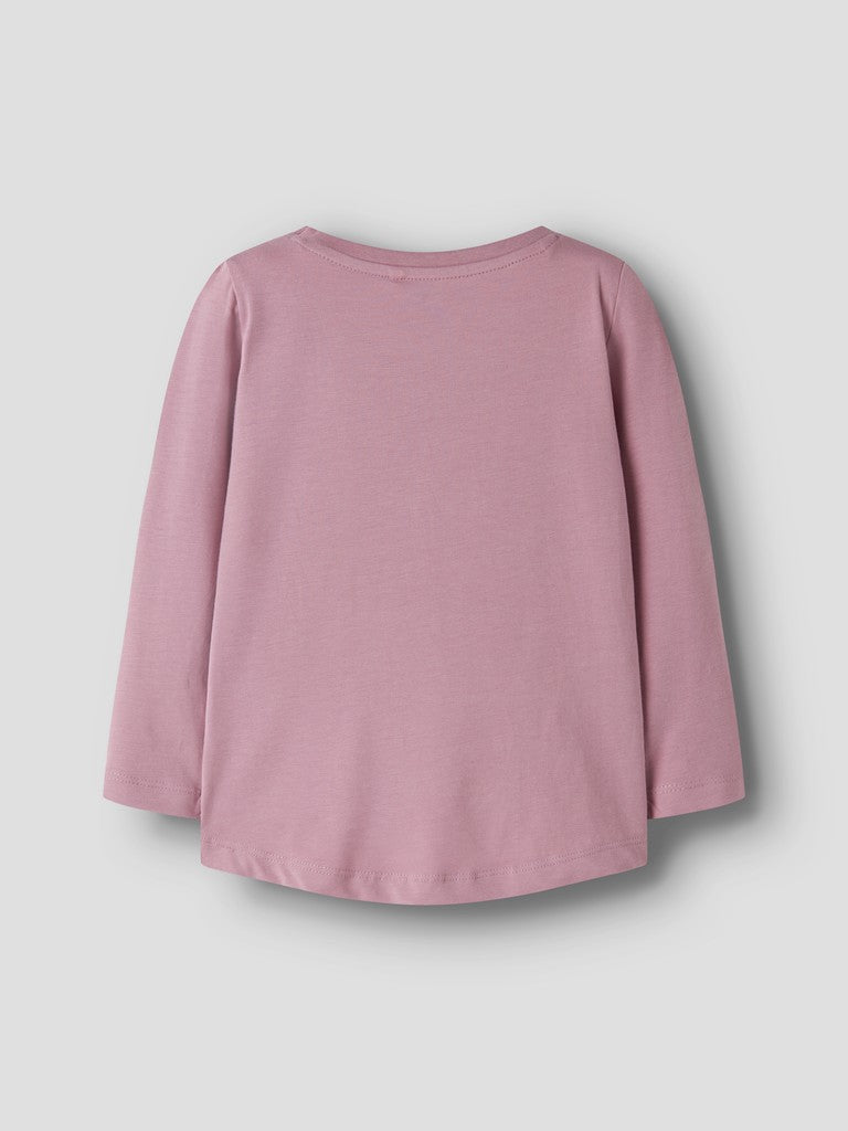 NAME IT Vix Long Sleeve Top in lilas back view