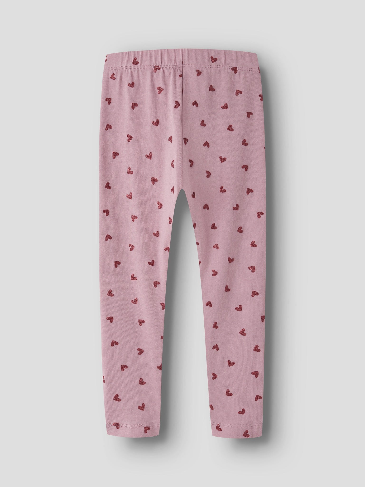NAME IT Vivian GLITTER Leggings in Lilas Red Glitter Hearts back view
