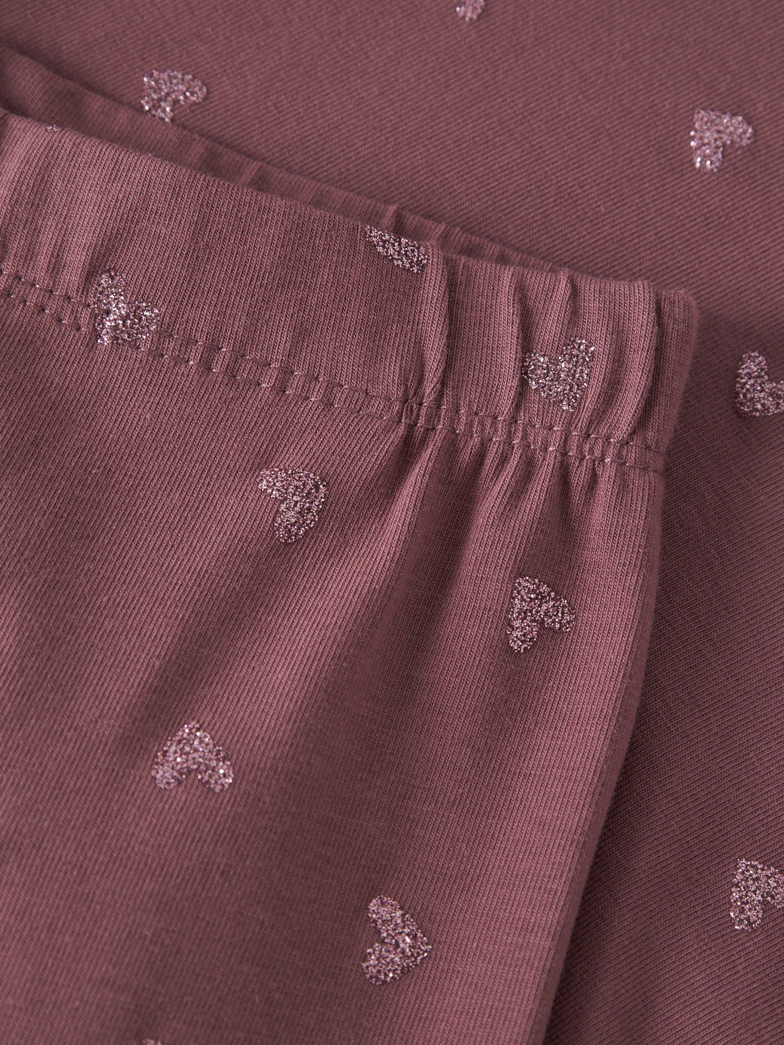 NAME IT Vivian GLITTER Leggings in Wild Ginger Pink Glitter Hearts glitter heart pattern