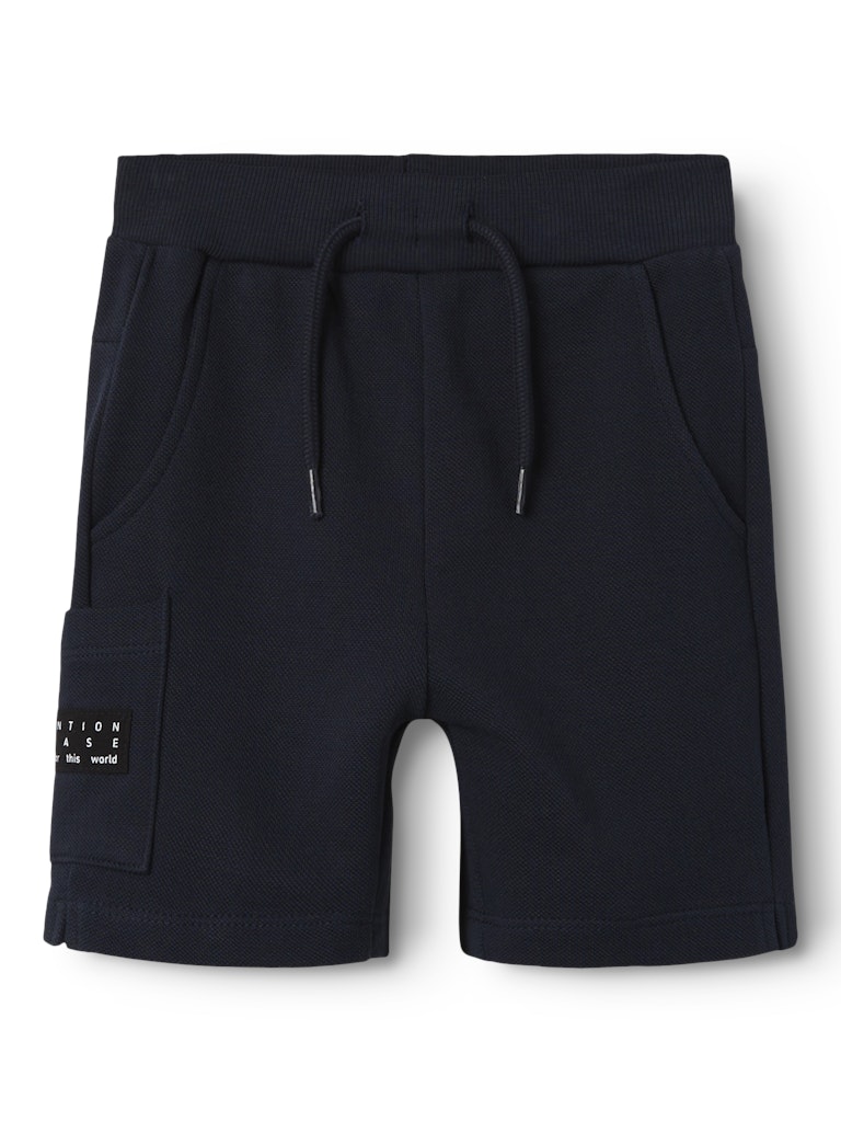 NAME IT Vivasse Long Sweat Boys Shorts GREY MELANGE model front view
