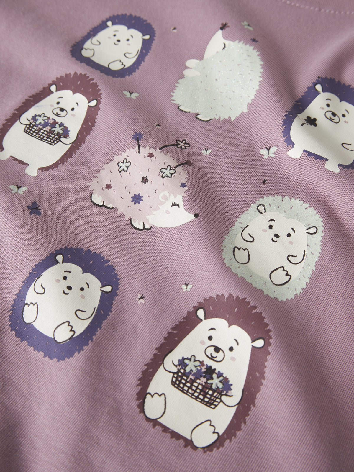 NAME IT Veen Long Sleeve Top in Lilas Hedgehogs hedgehog print