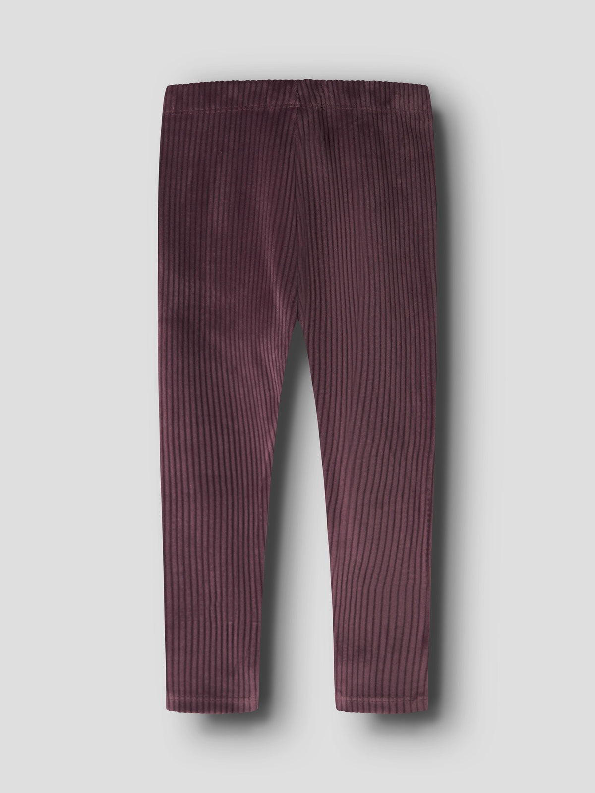 NAME IT Veloa Girls’ Ribbed Velour Leggings in Catawba Grape, back view