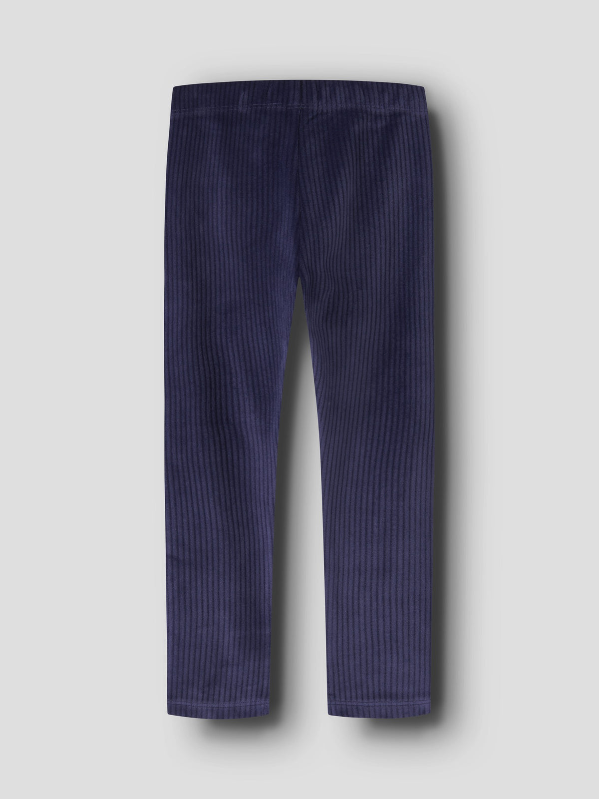 NAME IT Veloa Girls’ Ribbed Velour Leggings in Evening Blue, back view
