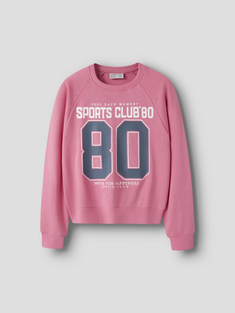 NAME IT Girls Veda Sports Club Sweatshirt in Flowering Ginger angled view