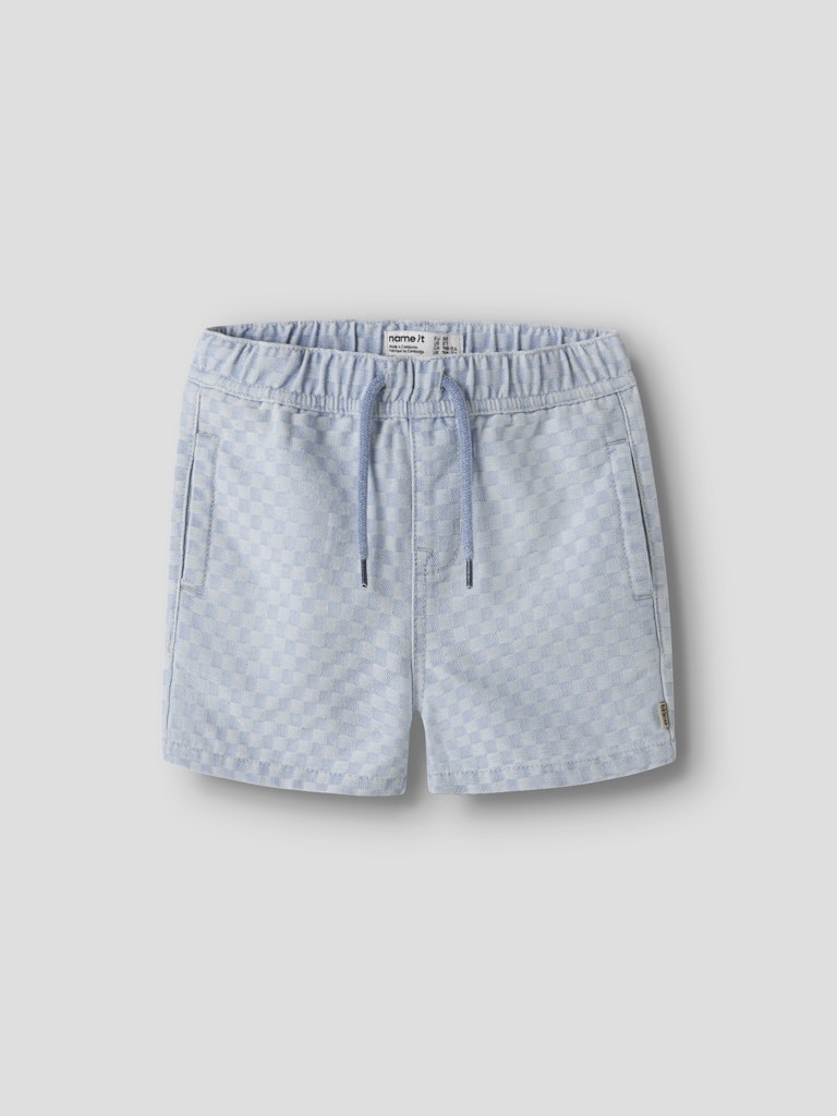 NAME IT Ben Jog Denim SHORTS 2205 Medium Blue Denim front view