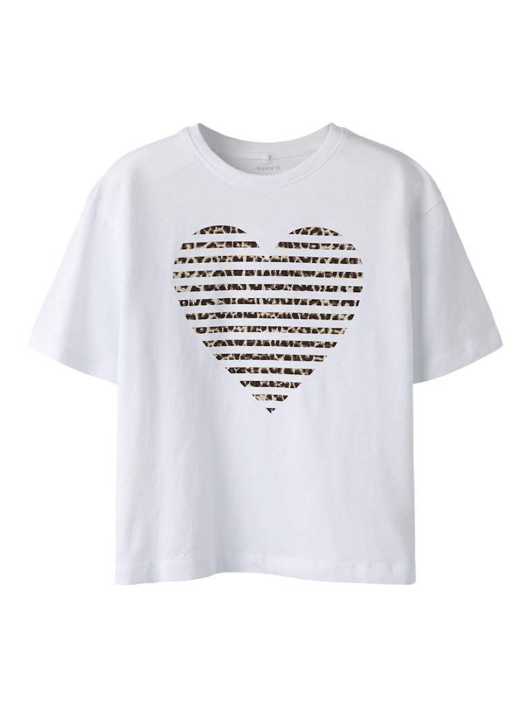 NAME IT Name It Fahiraz Bright White Print Top Bright White/Leopard front view