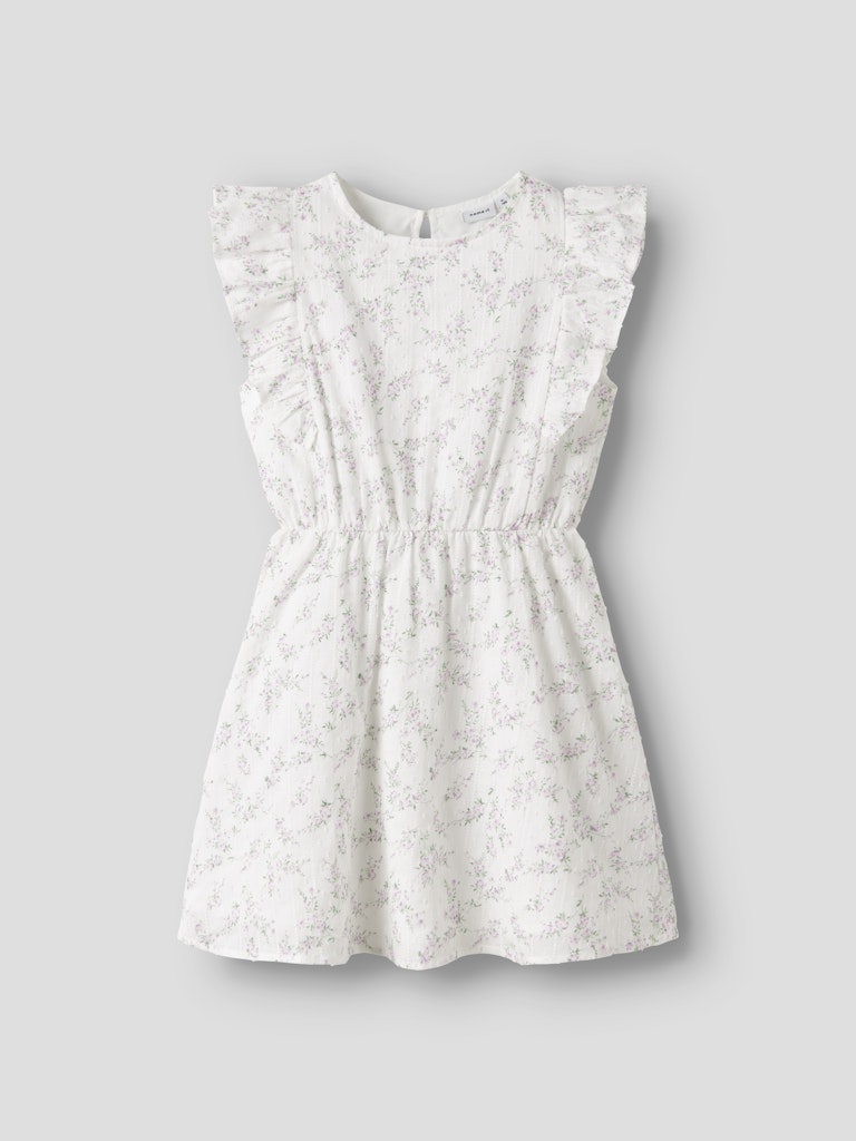 Front View of the Friting Capsl Dress in Bright White