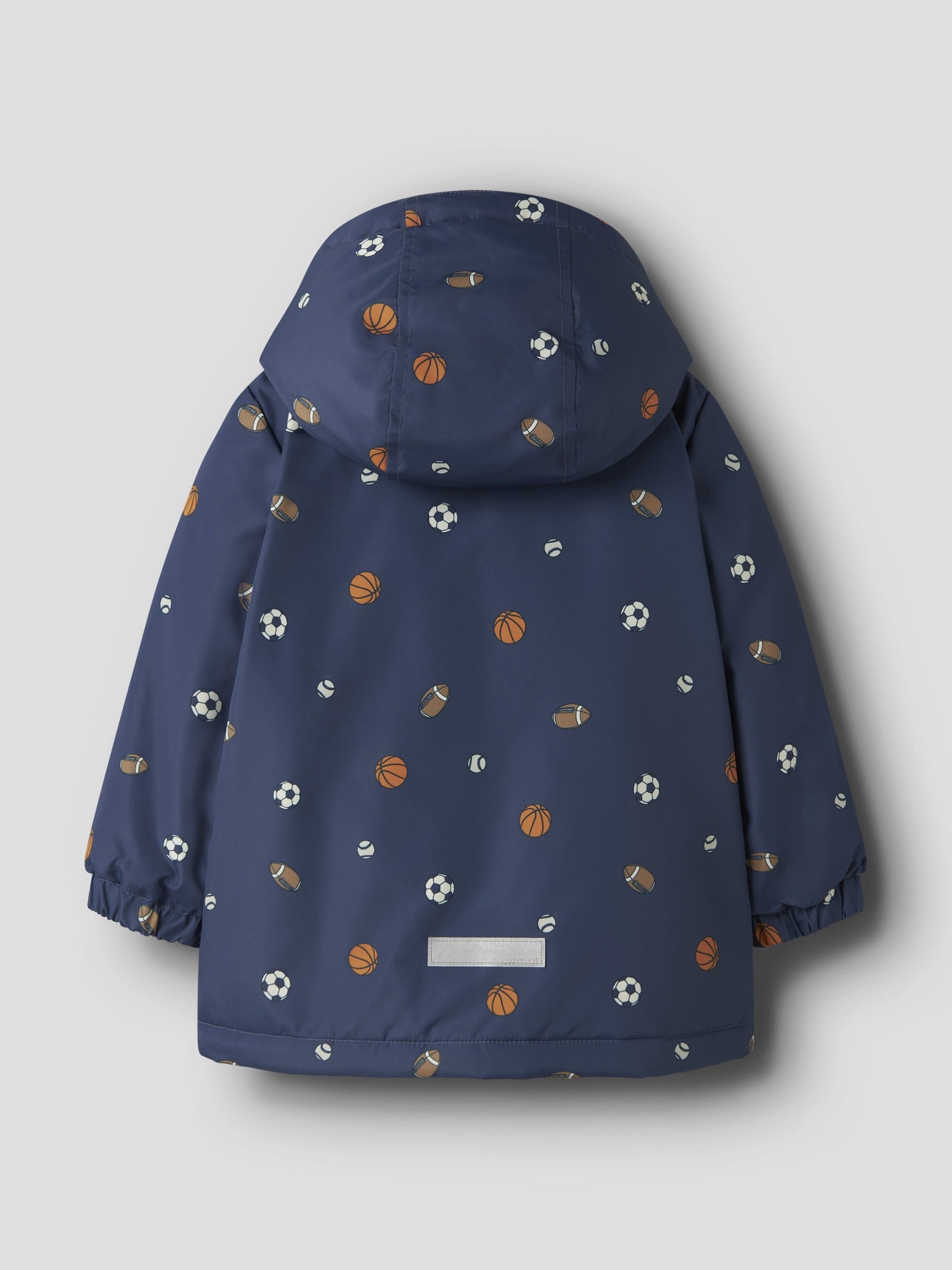 NAME IT Max Padded All Over Print Jacket in Oceana back view