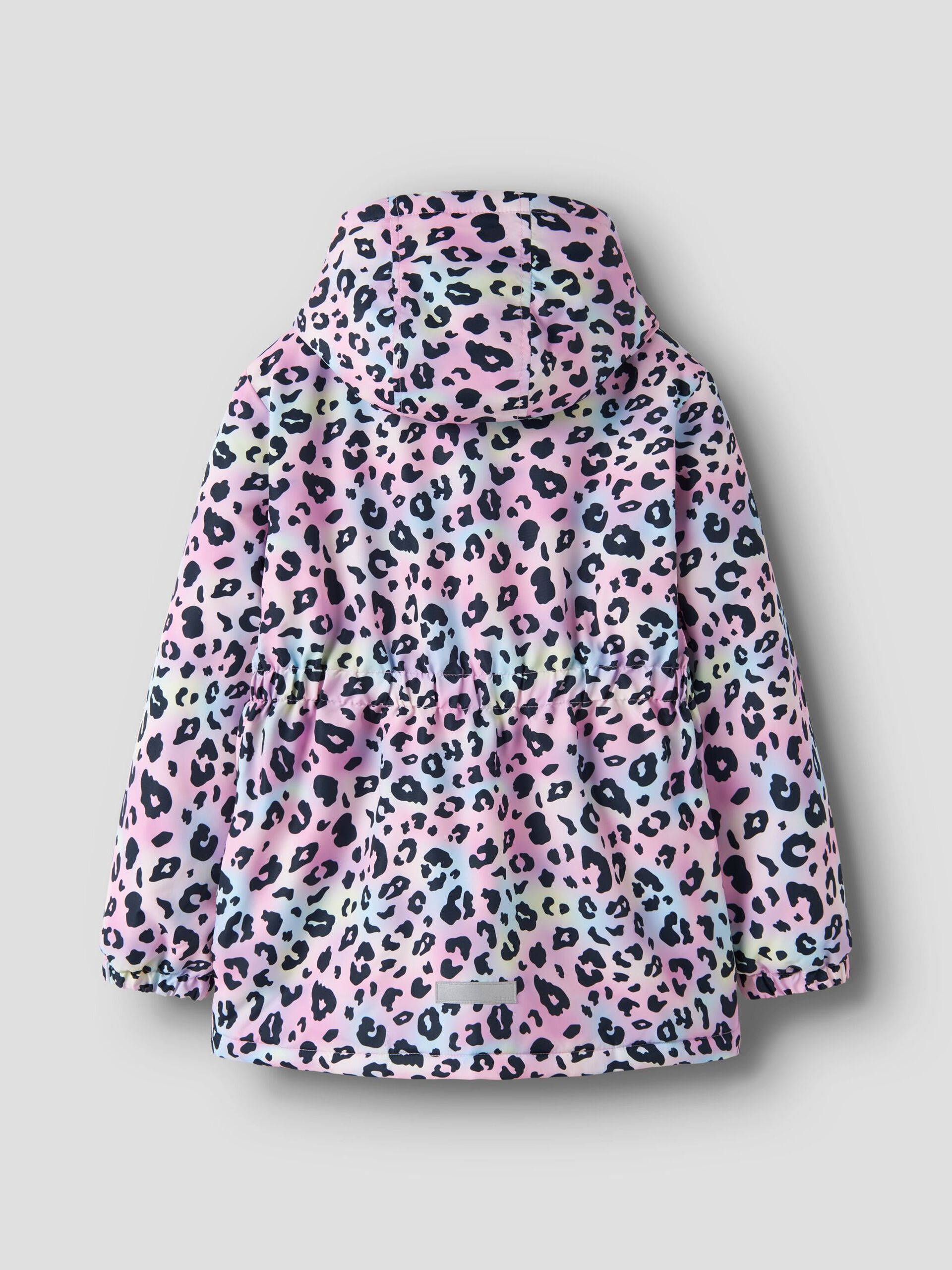 NAME IT Kid Girls' Maxi Floral Padded Jacket-Phalaenopsis-Ghost Back View