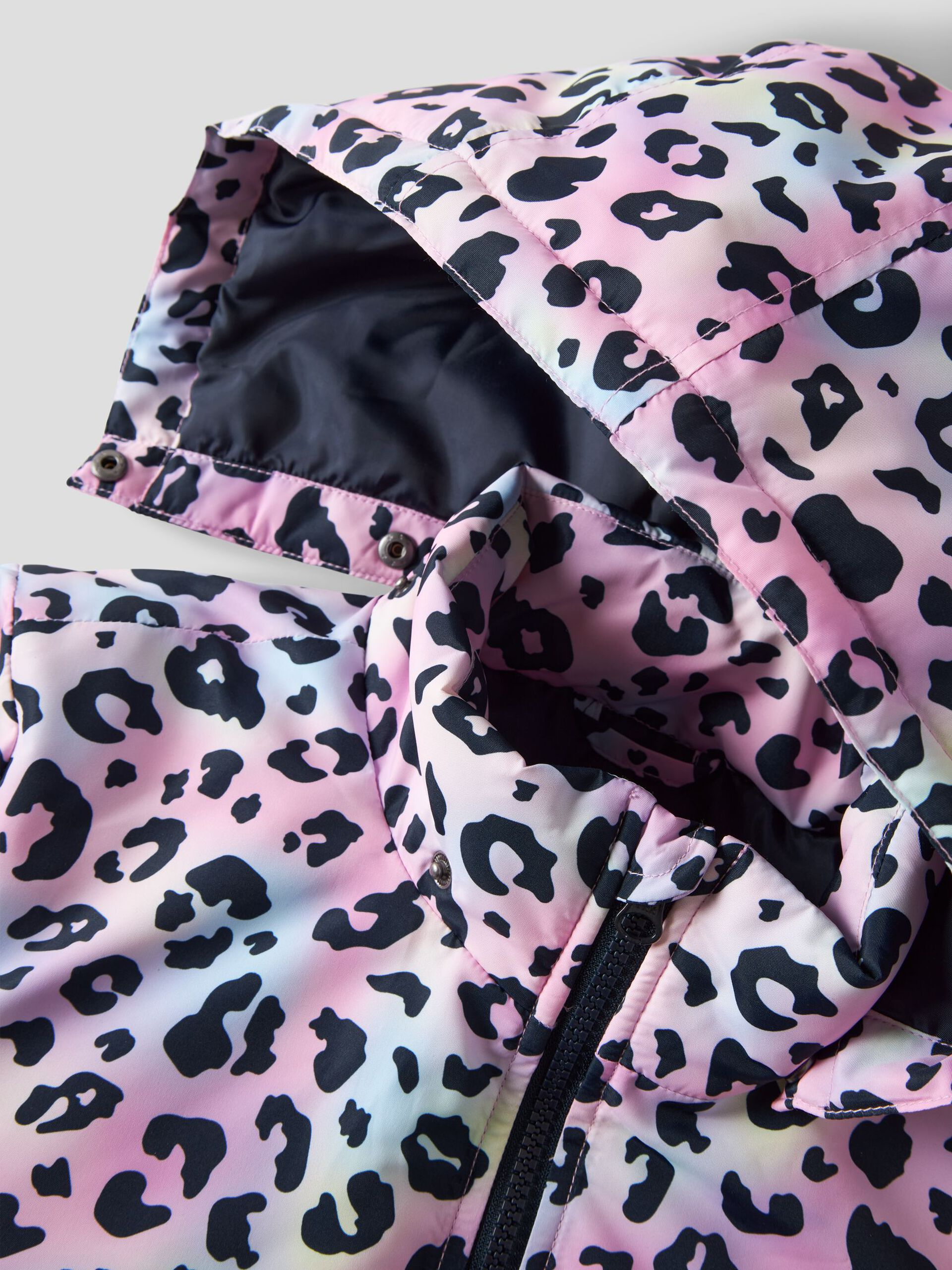 NAME IT Kid Girls' Maxi Floral Padded Jacket-Phalaenopsis-Design View
