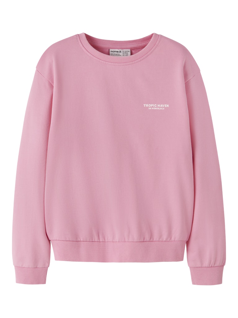 NAME IT Harmonia Long Sleeve Sweat Pink Drink front view