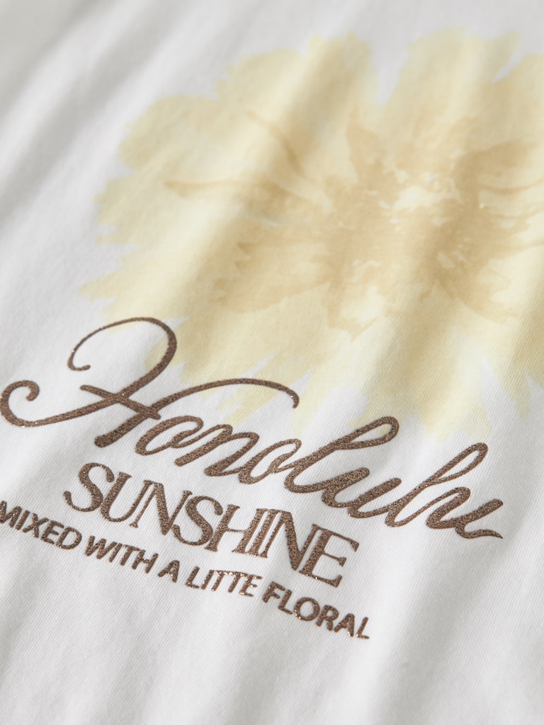 NAME IT Hadia Short Sleeve Tee Bright White alternate view