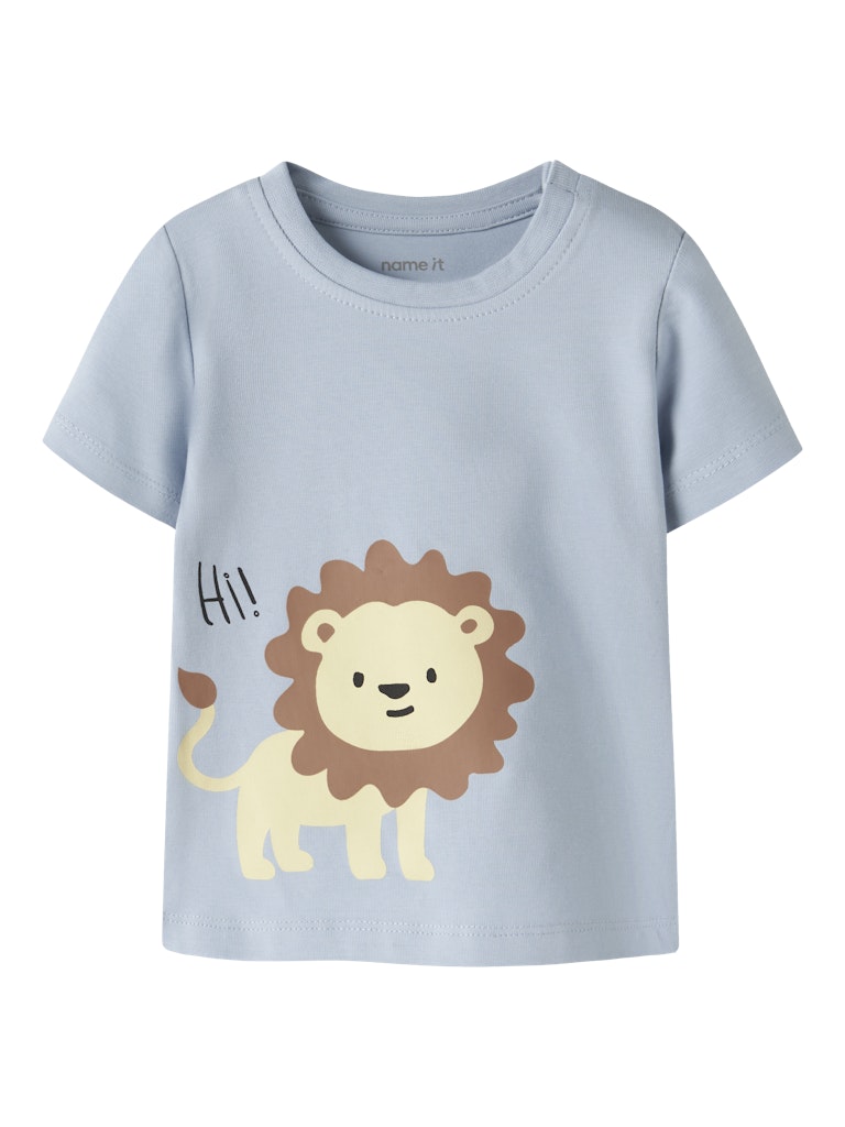 NAME IT Hos Short Sleeve Top Cloud Dancer model front view
