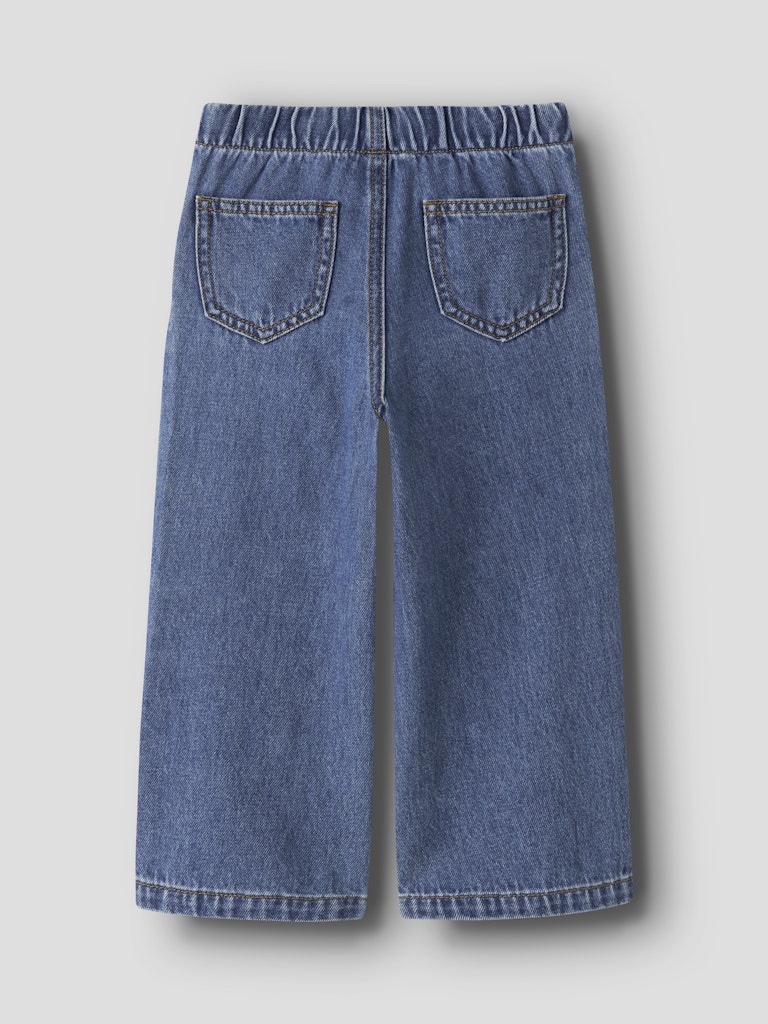 NAME IT Rose Wise Pull Up Jeans Medium Blue Denim model front view
