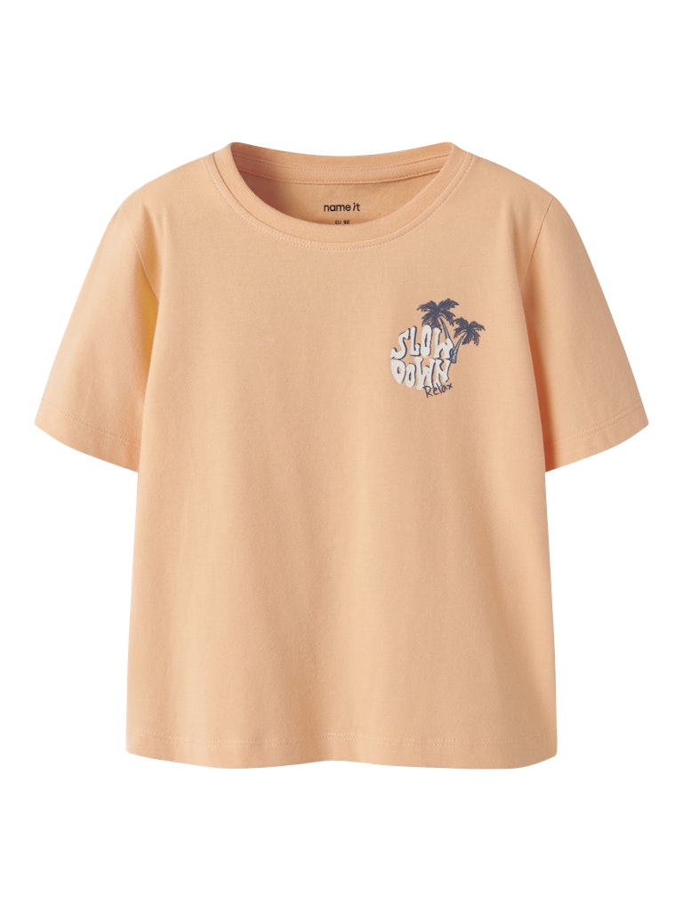 NAME IT Jack Short Sleeve Top Peach Fuzz detail view