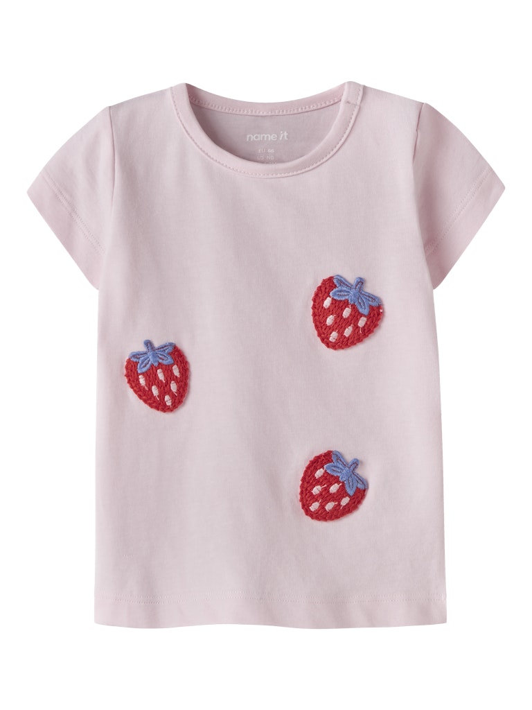 NAME IT Jeanelle Short Sleeve Top Cradle Pink front view