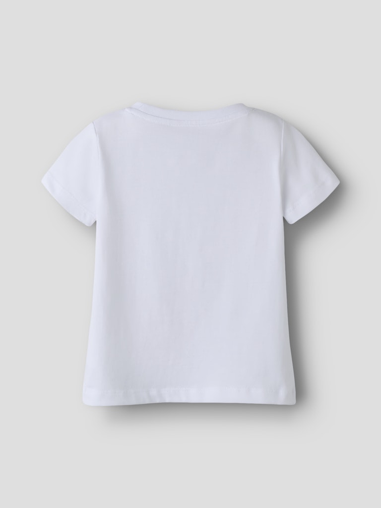 NAME IT Joline Short Sleeve Top Bright White side view